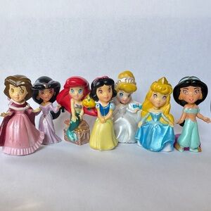 Disney Princess Zizzlingers Figurines - Lot of 7